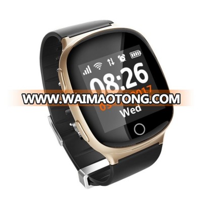 Bluetooth Smart Watch D100 Elderly Heart rate monitor SOS fall-down alarm function GPS LBS WIFI Tracker for aged people