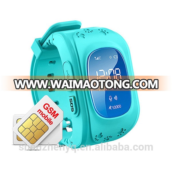 Q50 Wrist Watch with Anti-lost GPS Tracker SOS Call Location Finder SIM Card Slot Remote Monitor Pedometer Smart Watch for Kids